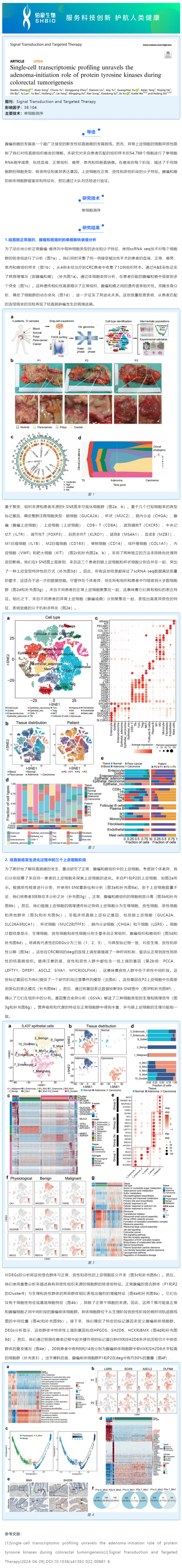 5 月 6 日文献解读 | 单细胞转录组分析揭示了蛋白酪氨酸激酶在结直肠肿瘤发生过程中的作用